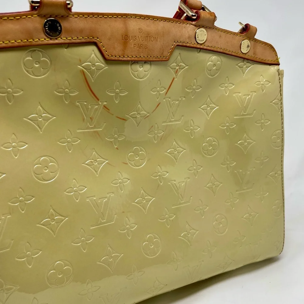 Louis Vuitton Brea Shoulder Bag MM Yellow Leather Monogram Vernis - Picture 5 of 12